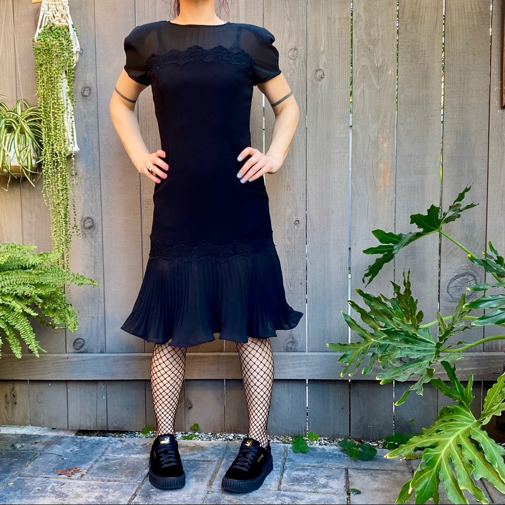 🥀 vintage constance saunders for richard warren frilly evening dress size 4